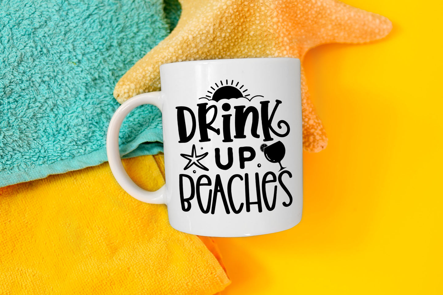 Drink Up Beaches, Beach SVG