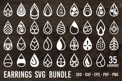 Earrings SVG Bundle - 35 Vectors and Designs