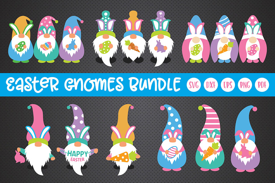 Easter Gnomes - SVG Bundle - Instant Download