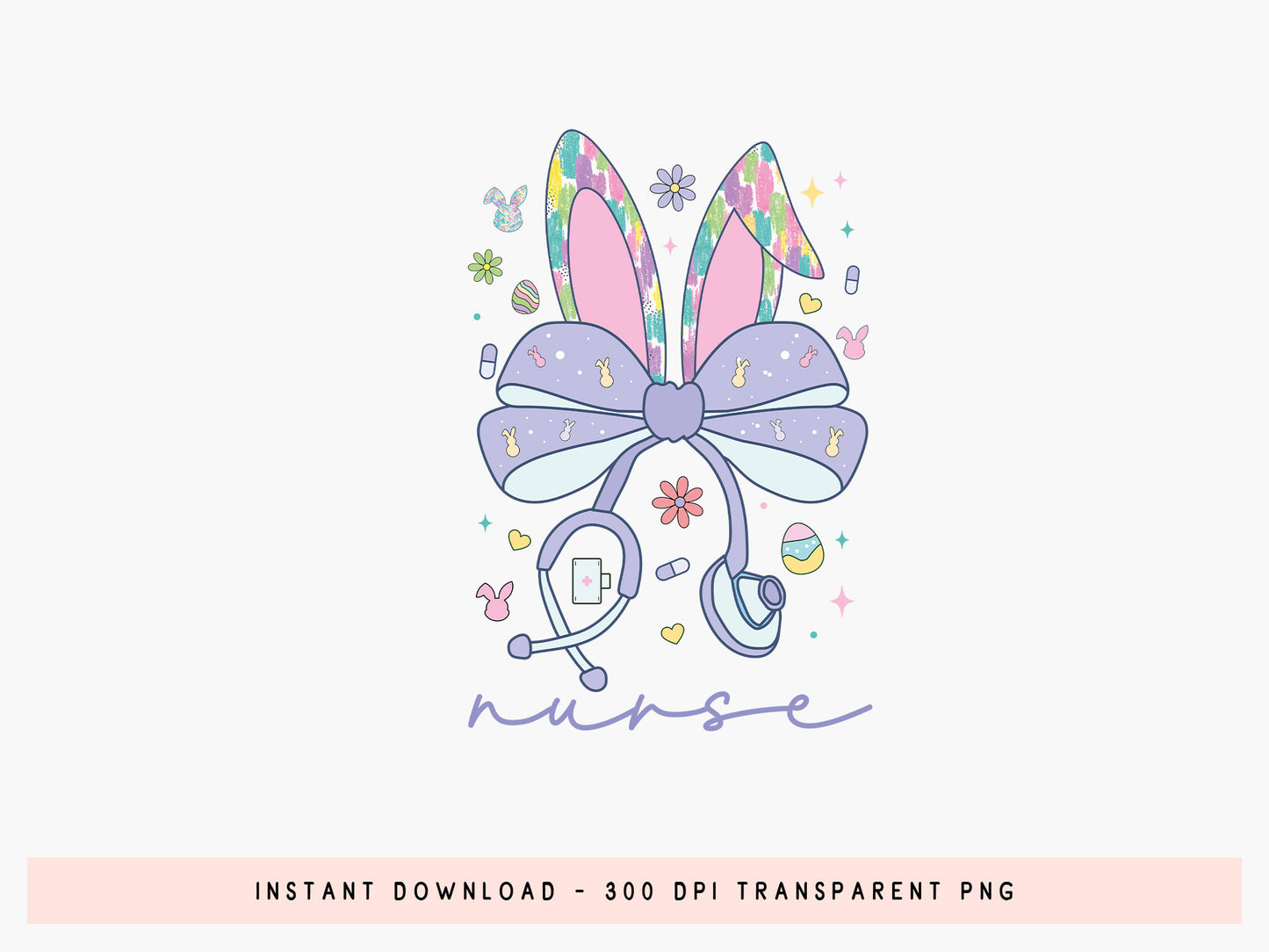 Easter Preppy Coquette Nurse Sublimation