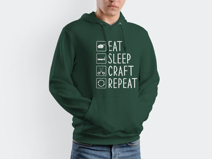 Eat Sleep Craft Repeat - Quirky Crafting SVG