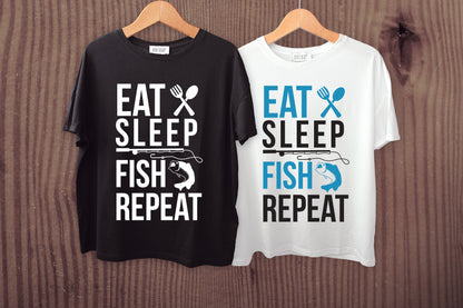 Eat Sleep Fish Repeat, Fishing SVG Design