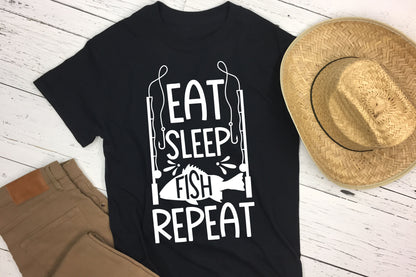 Eat Sleep Fish Repeat, Fishing SVG Funny