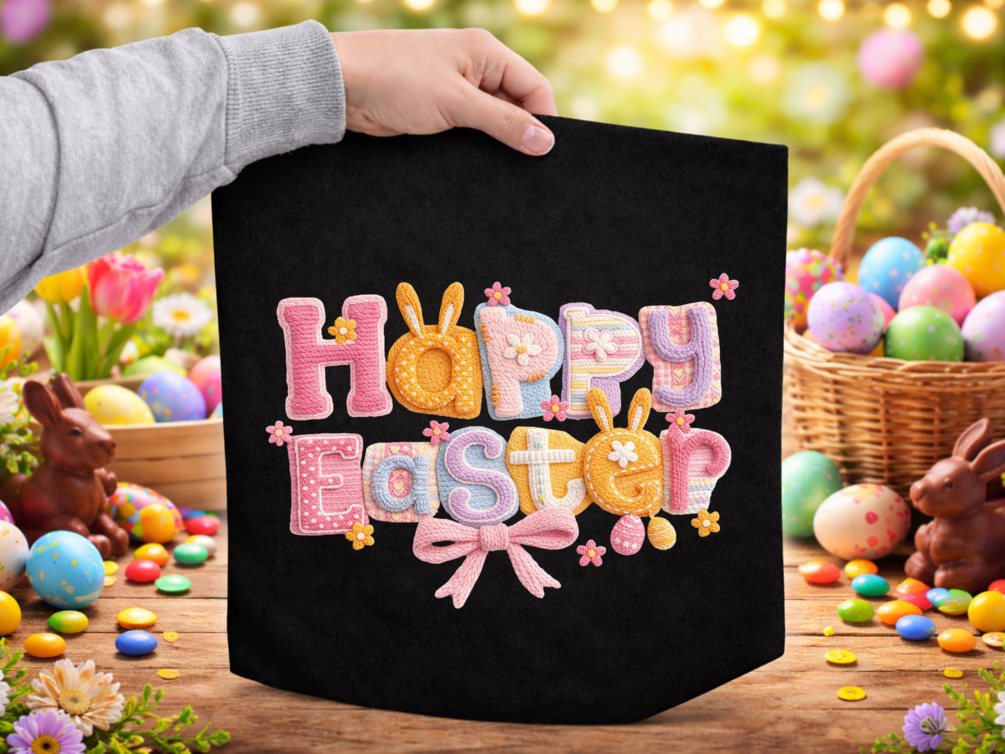 Embroidery Happy Easter Sublimation Transfer