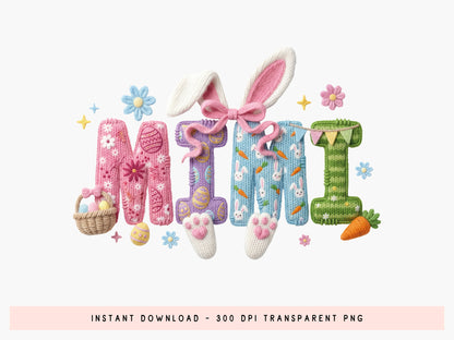 Embroidery Mimi Easter Sublimation Design