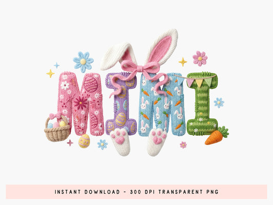 Embroidery Mimi Easter Sublimation Design