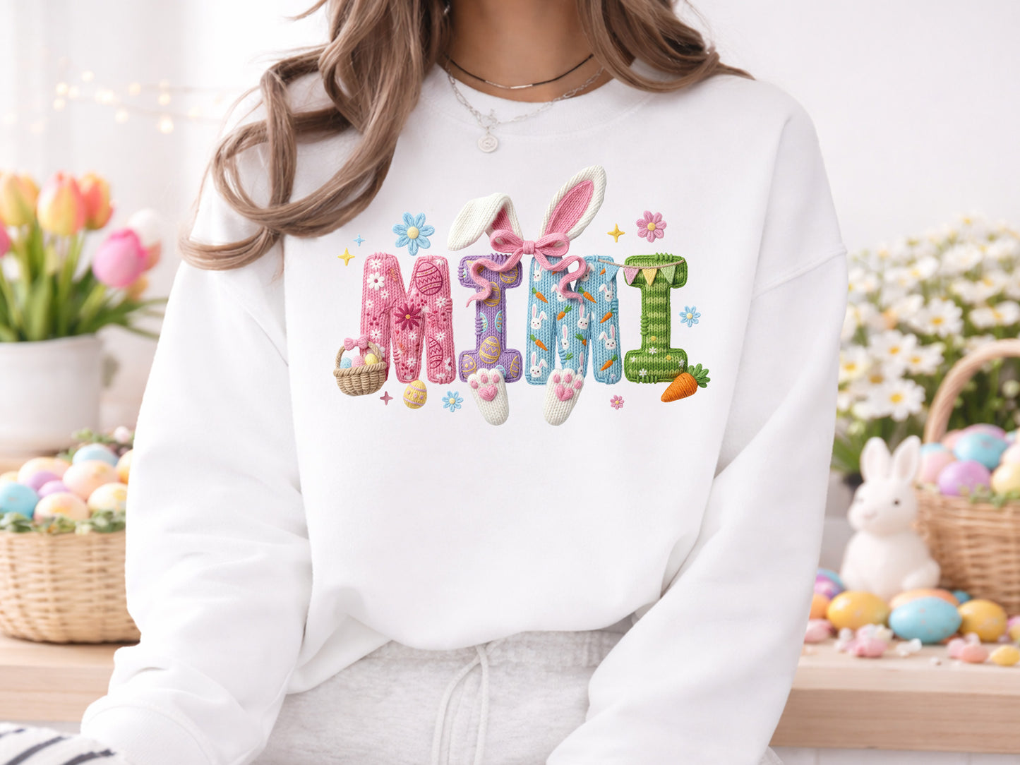 Embroidery Mimi Easter Sublimation Design