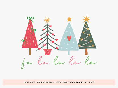 Fa La La La La, Coquette Christmas Tree Sublimation