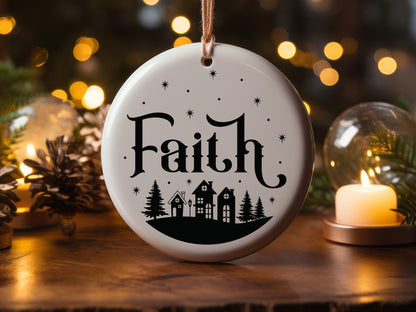 Faith - Funny Christmas Tree Ornament SVG