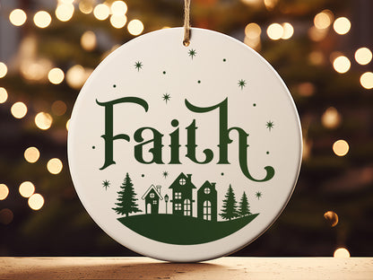 Faith - Funny Christmas Tree Ornament SVG