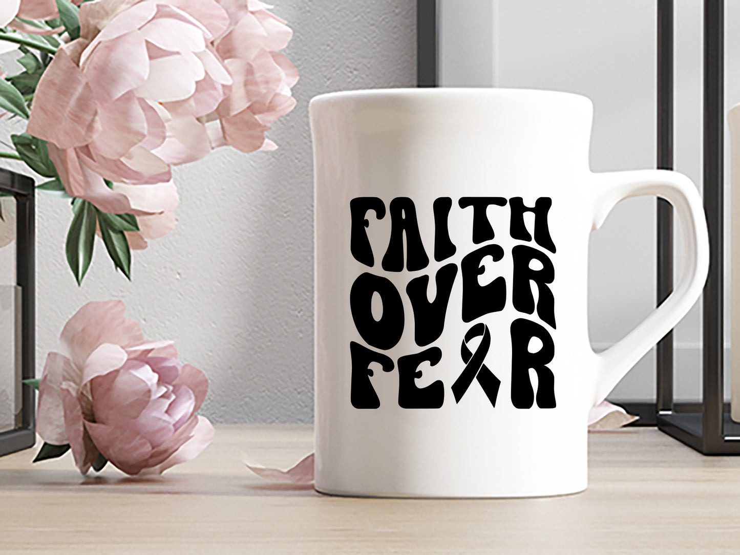 Faith Over Fear - Cancer Awareness SVG