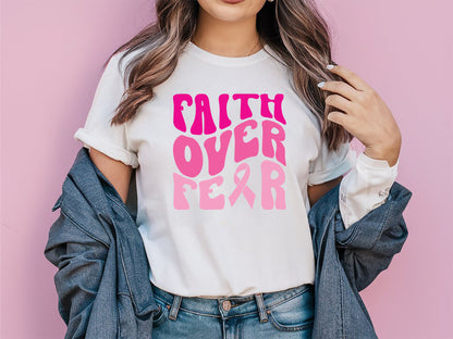 Faith Over Fear - Cancer Awareness SVG