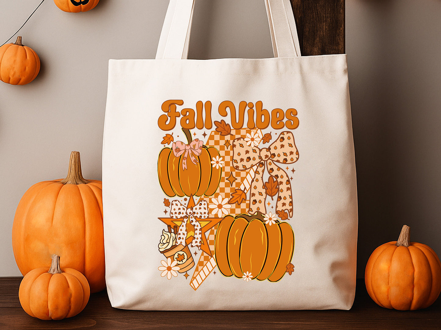 Fall Vibes Coquette Bow PNG Sublimation