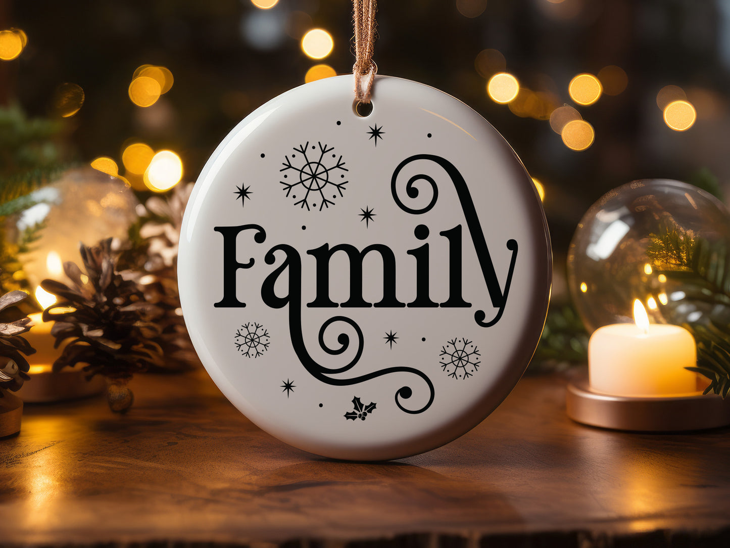 Family - Christmas Tree Ornament SVG