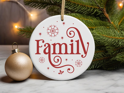 Family - Christmas Tree Ornament SVG