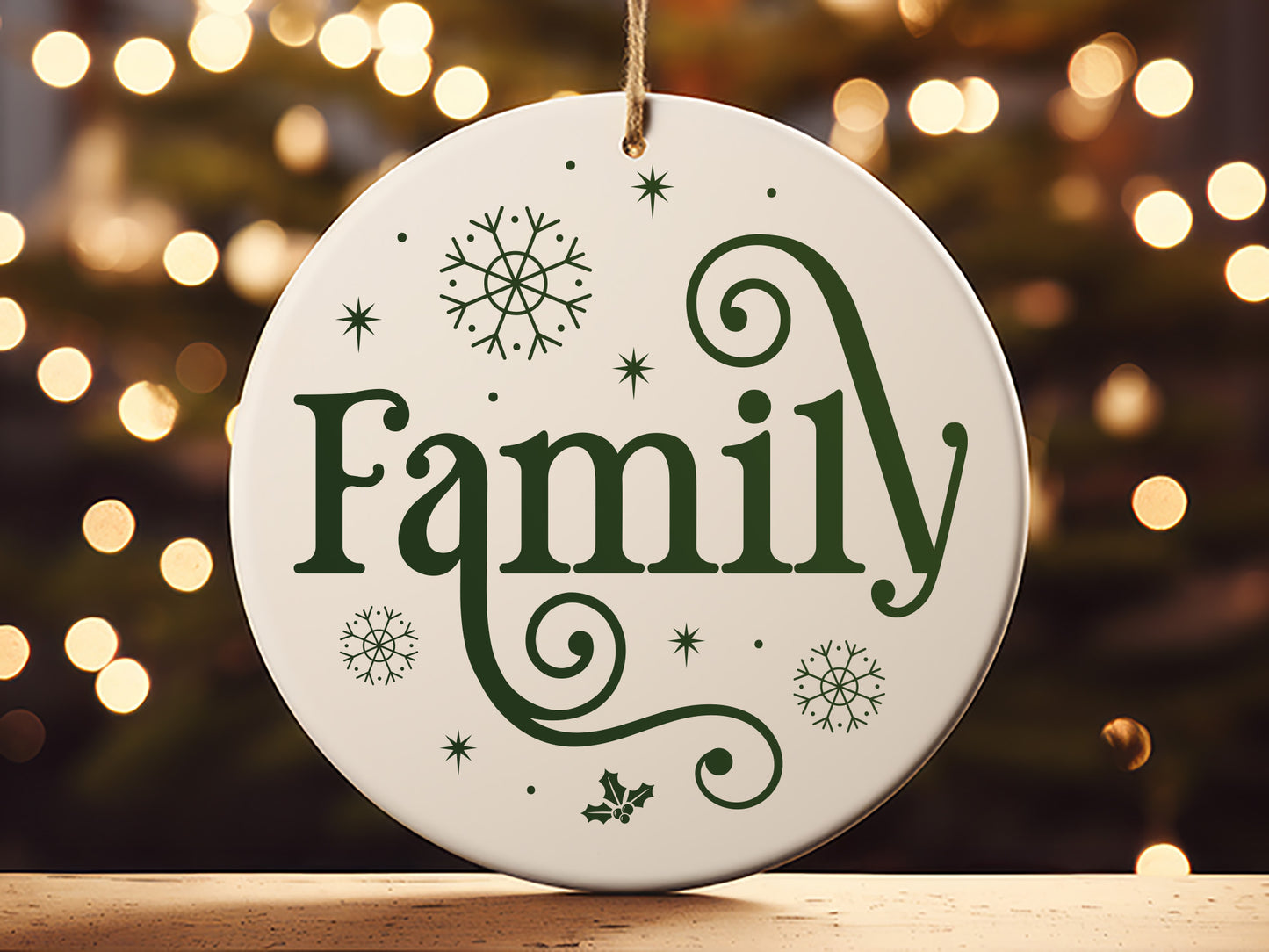 Family - Christmas Tree Ornament SVG