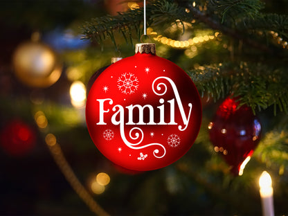 Family - Christmas Tree Ornament SVG