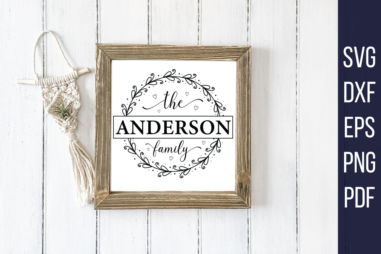 Family Monogram Custom Name Sign Making SVG