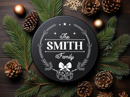 Family Name Christmas Monogram SVG Cut File