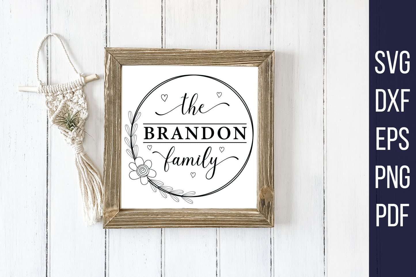 Family Name Monogram Sign SVG Design