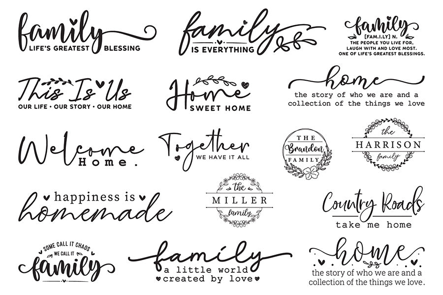 Family Sign SVG Bundle