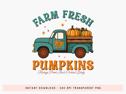Farm Fresh Pumpkins, Coquette Fall Sublimation