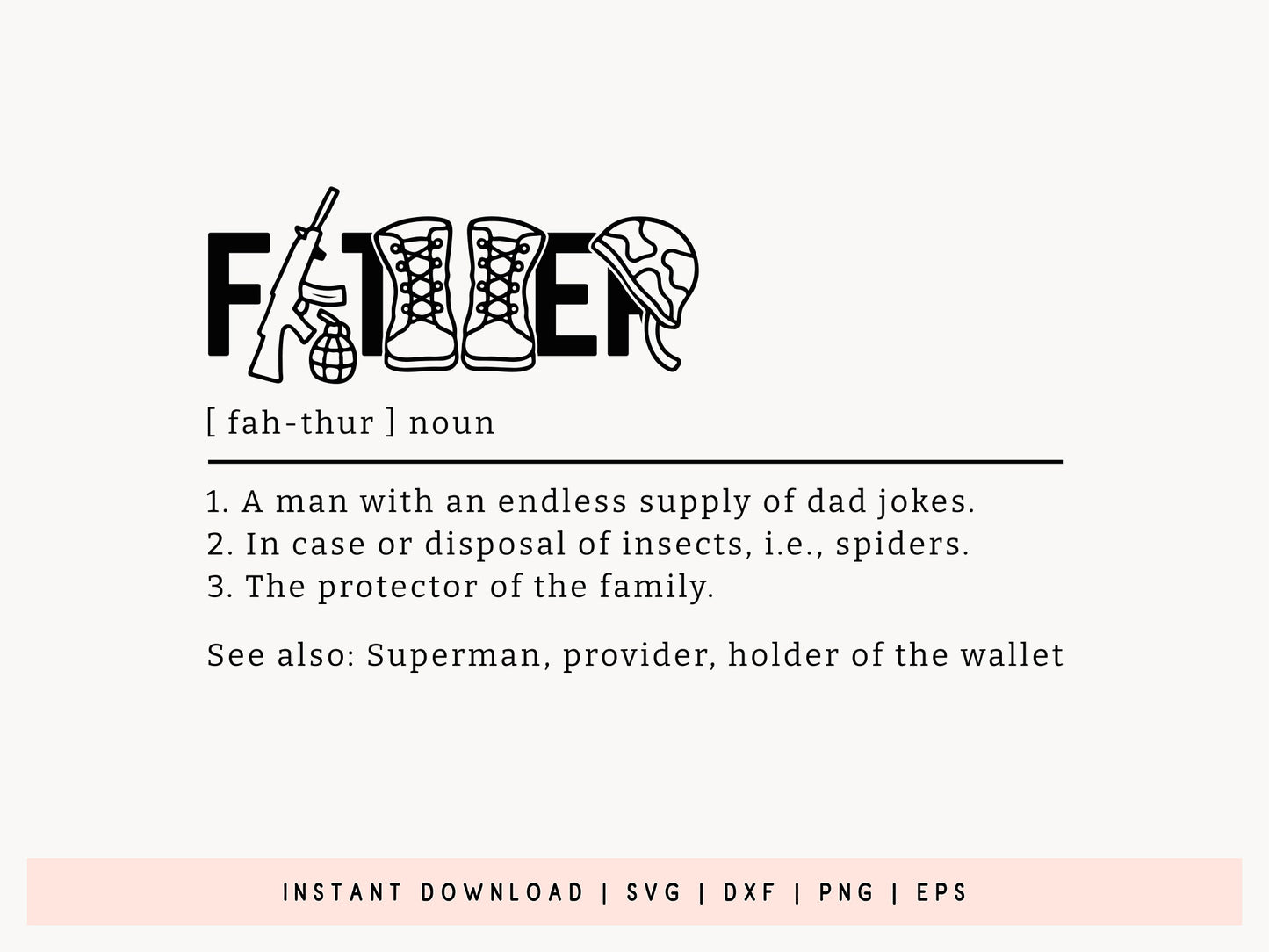 Father Definition, Fathers Day SVG Free Download