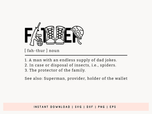 Father Definition, Fathers Day SVG Free Download