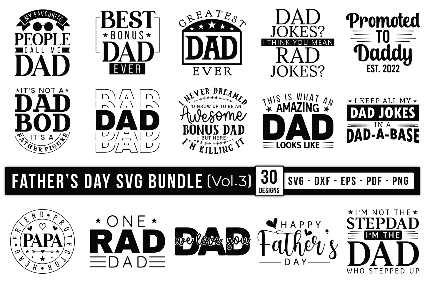 Father's Day SVG Cut File Bundle