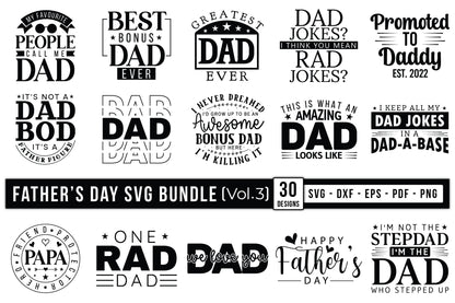 Father's Day SVG Cut File Bundle
