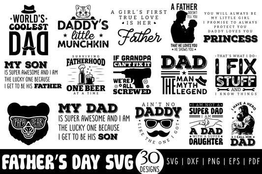 Fathers Day SVG Designs Bundle