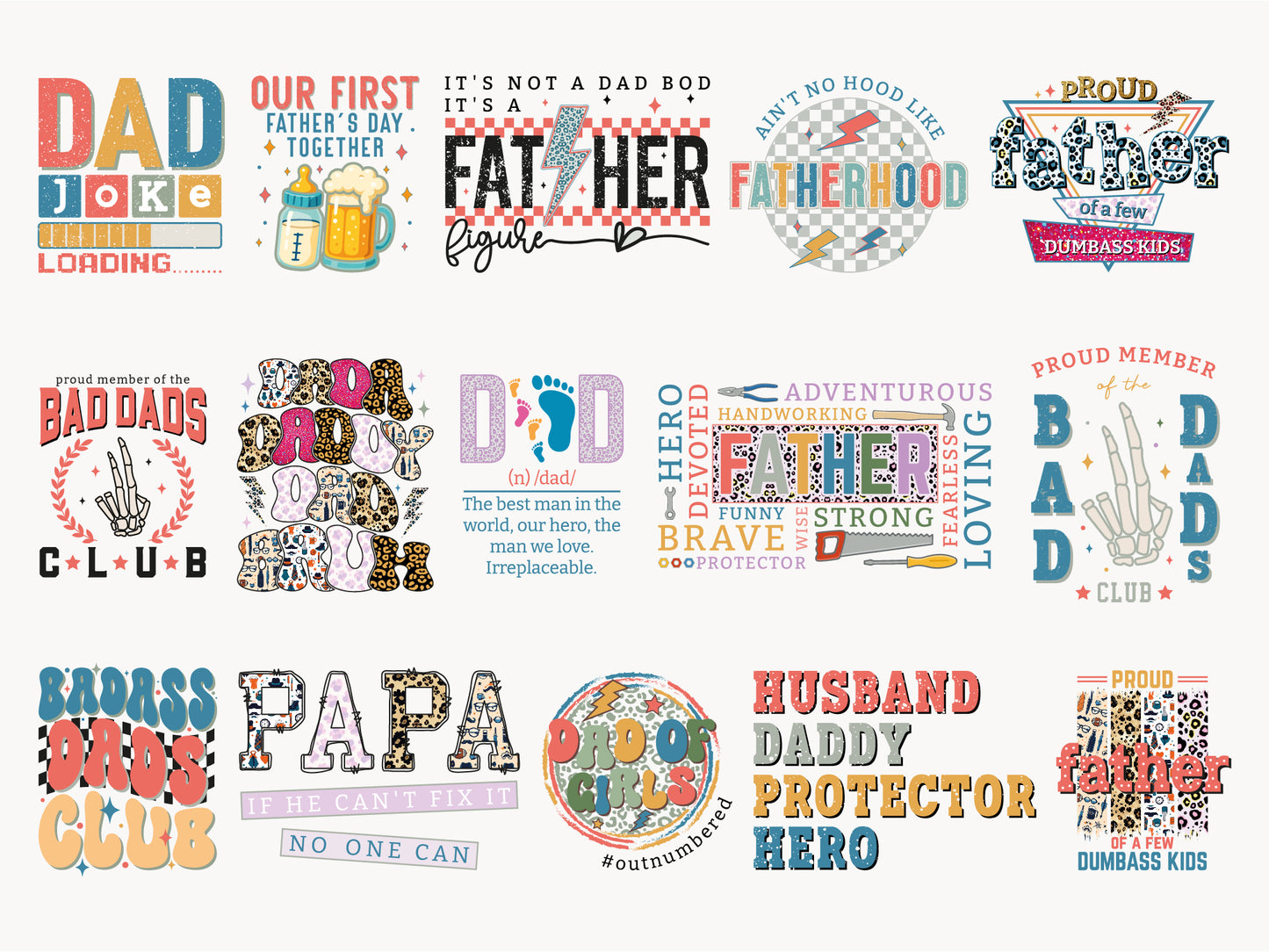 Fathers Day Sublimation Design Bundle