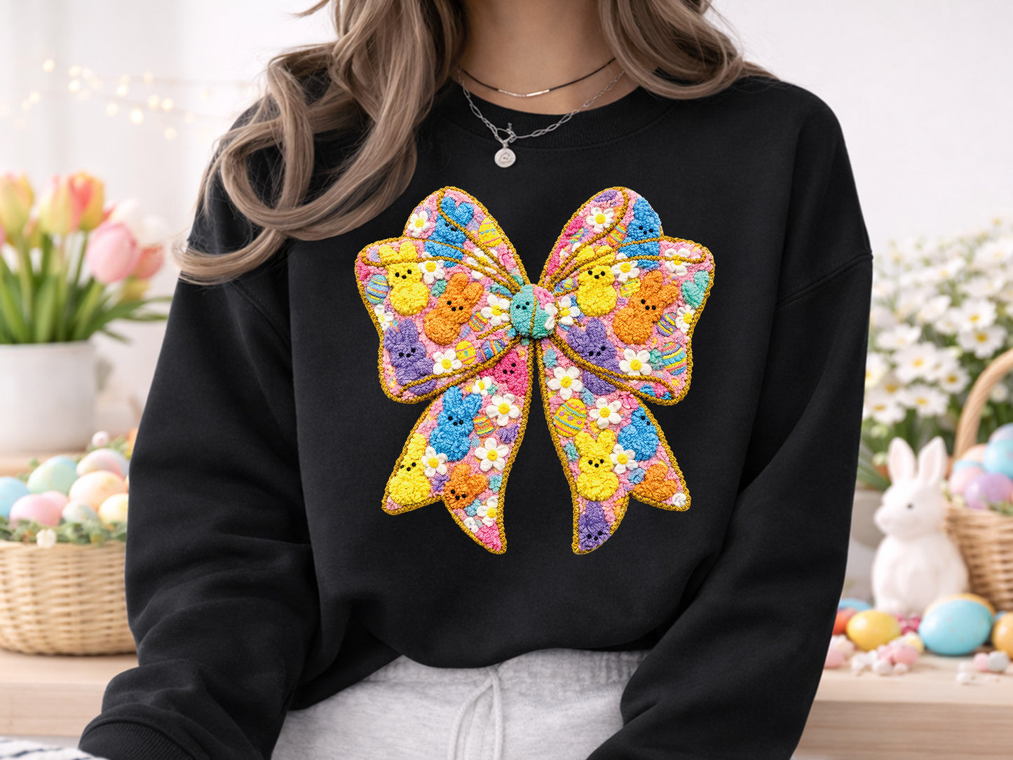 Faux Bunny Chick Coquette Easter Sublimation