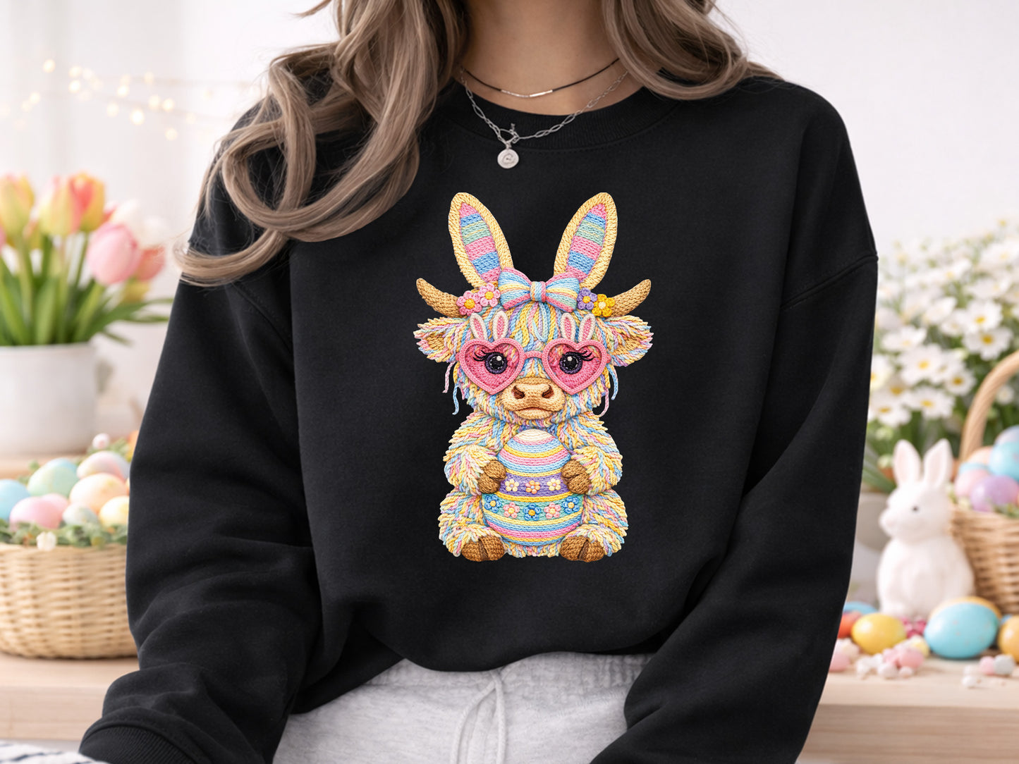 Faux Bunny & Egg Easter Sublimation Transfer
