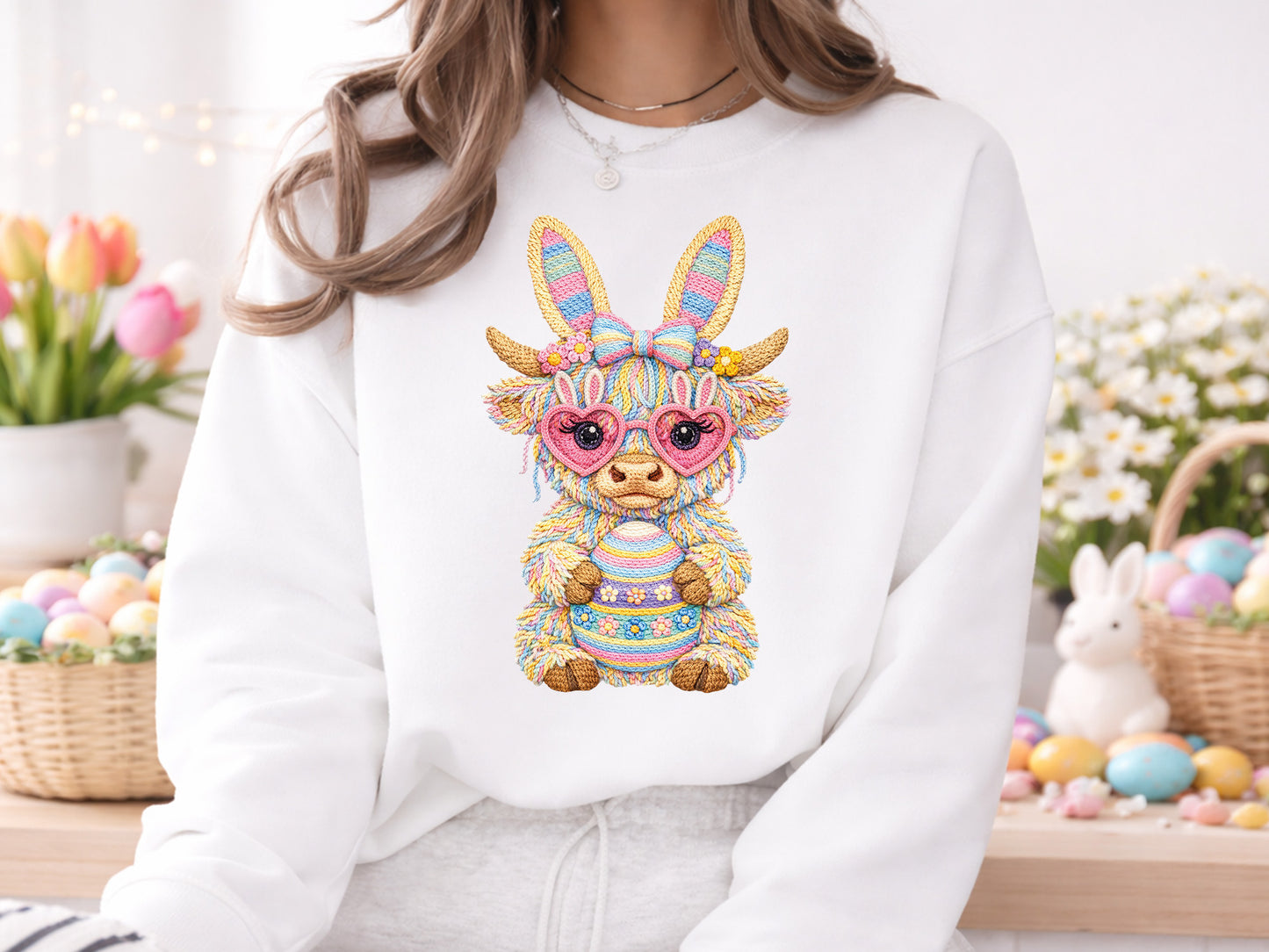 Faux Bunny & Egg Easter Sublimation Transfer