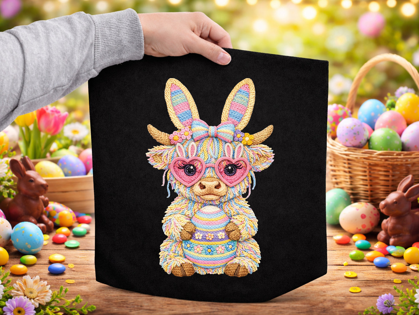 Faux Bunny & Egg Easter Sublimation Transfer
