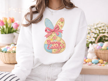 Faux Coquette Floral Bunny Easter Sublimation