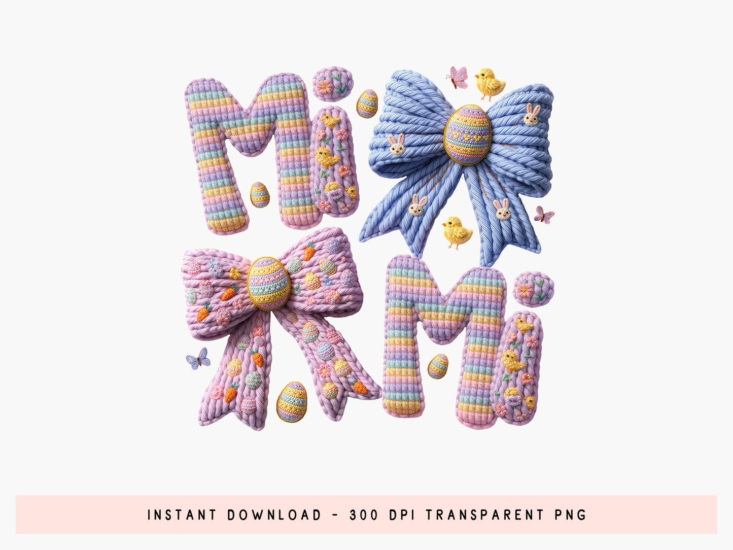 Faux Coquette Mimi Easter Sublimation PNG