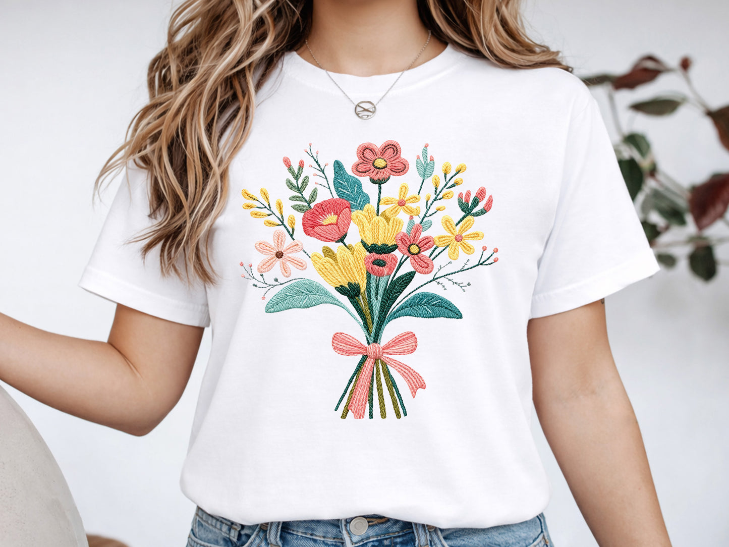 Faux Crochet Wildflower Sublimation Print