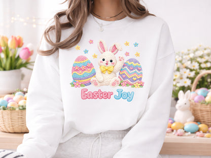 Faux Embroidery Easter Joy Sublimation PNG