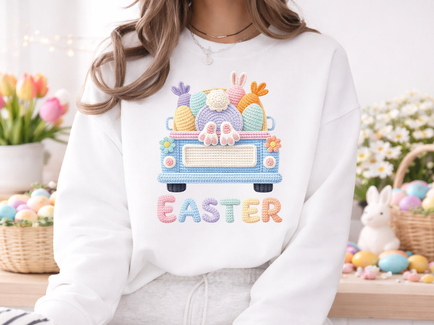 Faux Embroidery Easter PNG Sublimation Bundle