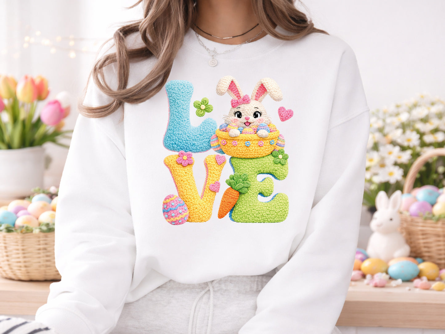 Faux Embroidery Easter PNG Sublimation Bundle