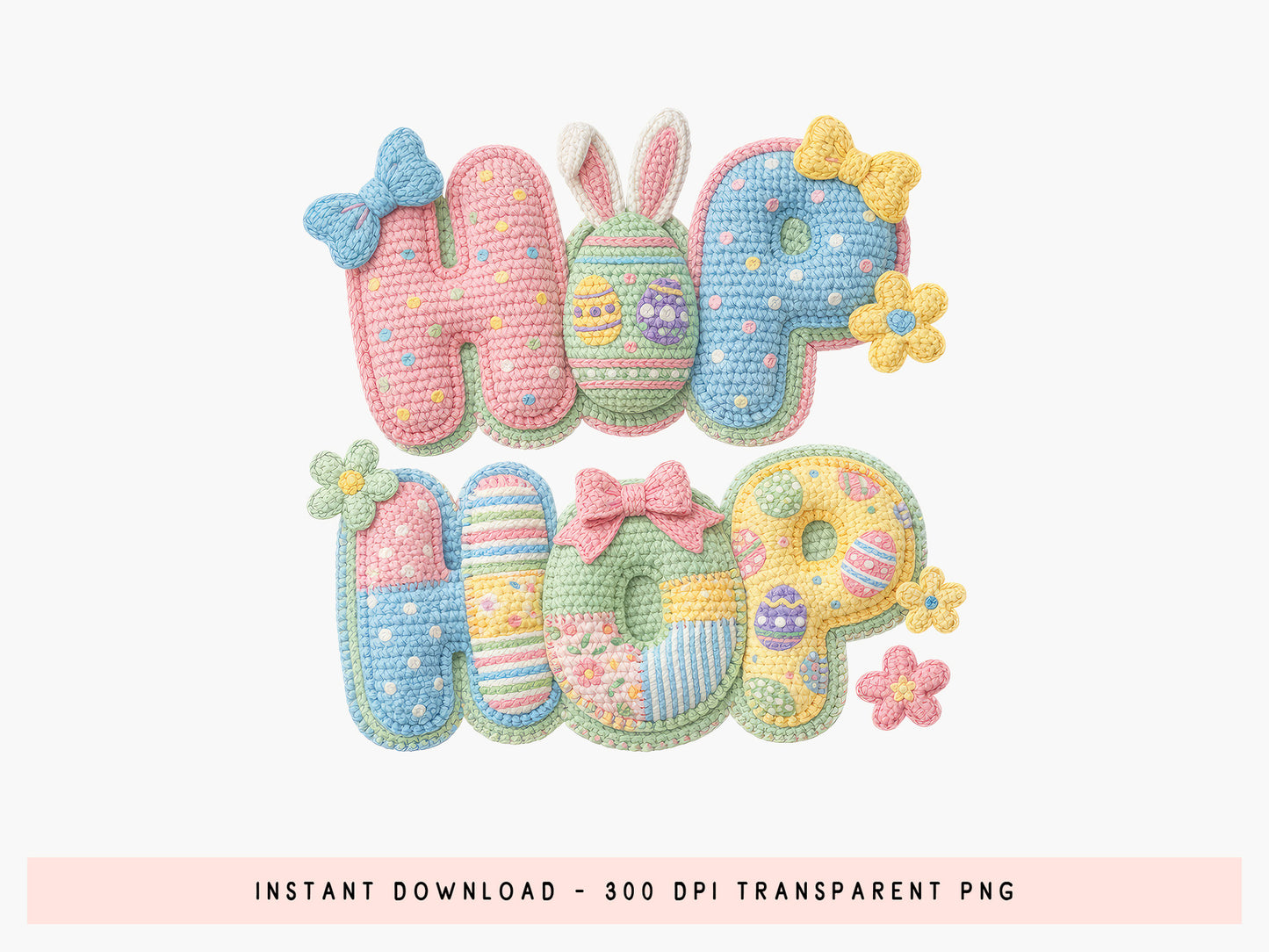 Faux Embroidery Hip Hop Easter Sublimation