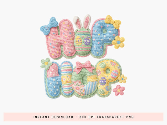 Faux Embroidery Hip Hop Easter Sublimation