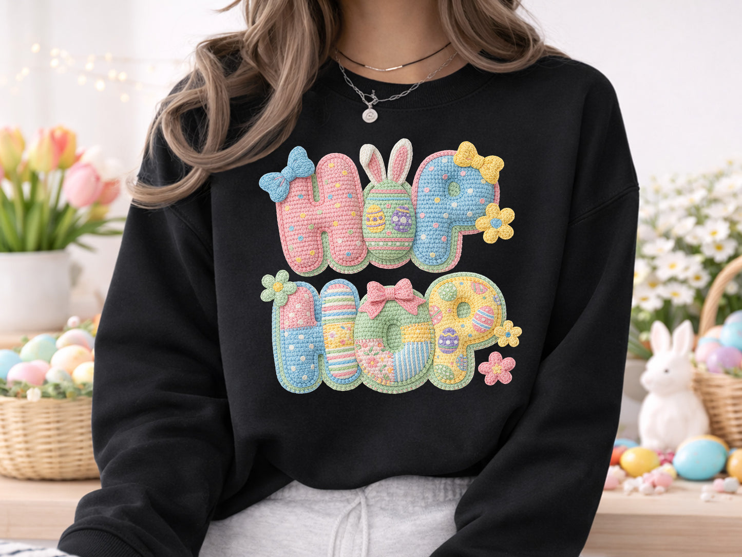 Faux Embroidery Hip Hop Easter Sublimation