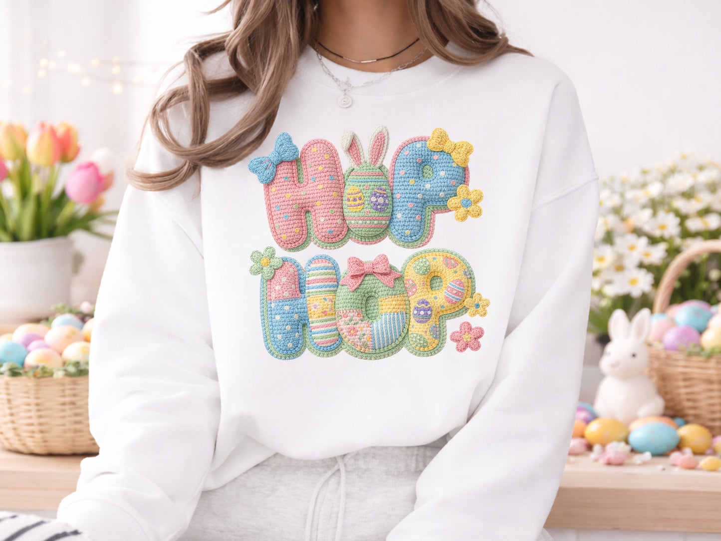 Faux Embroidery Hip Hop Easter Sublimation