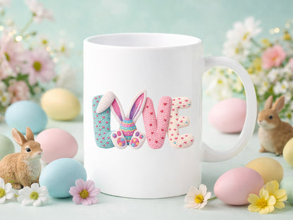 Faux Embroidery Love Easter PNG Sublimation