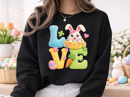 Faux Latch Hook Love Easter Sublimation PNG