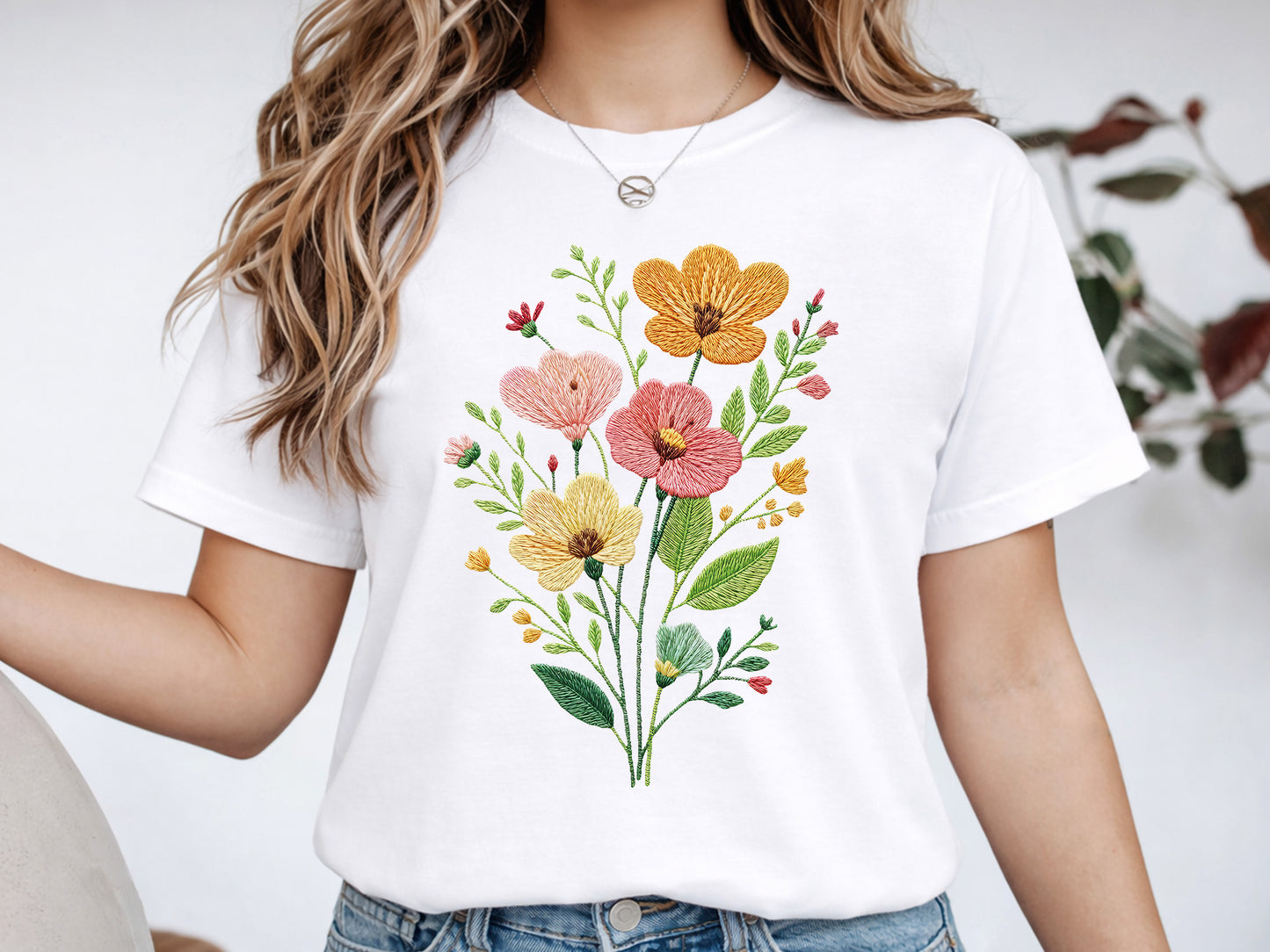 Faux Spring Wildflower Sublimation Design