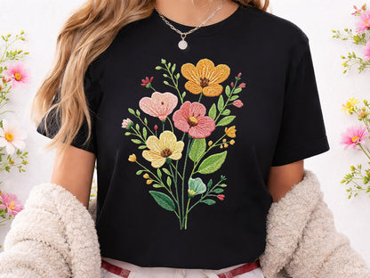 Faux Spring Wildflower Sublimation Design